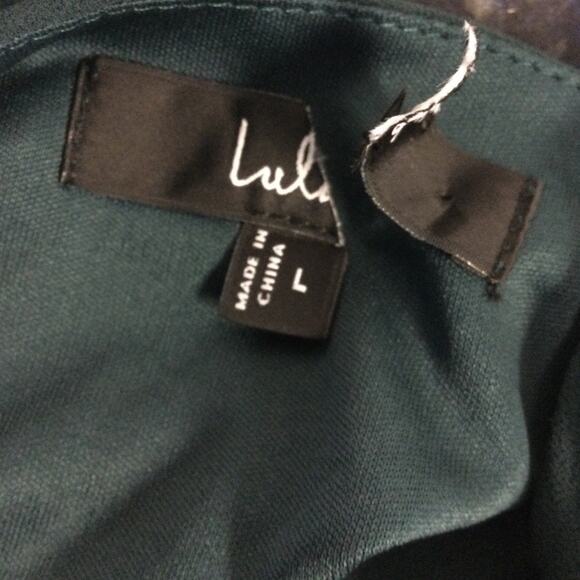 LULU'S SZ L Tier Elegance Hunter Green Long Sleeve Tiered Maxi Dress NEW b103 - Picture 8 of 9